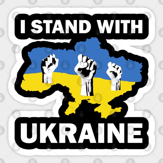 I Stand With Ukraine Fists Sticker by grimsoulart